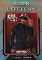 2022 Panini Prizm Luck of the Lottery #10 Shaedon Sharpe Silver Prizm Basketball Card