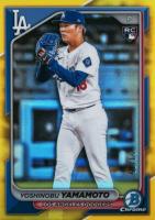 2024 Bowman Chrome #73 Yoshinobu Yamamoto Yellow Refractor Baseball Card