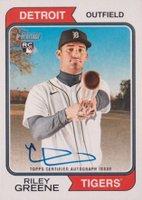 2023 Topps Heritage Real One Autographs #ROARG Riley Greene Baseball Card