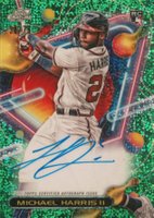 2023 Topps Cosmic Chrome Cosmic Chrome Autograph #MH Michael Harris II Green Space Dust Baseball Card