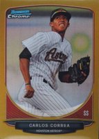 2013 Bowman Chrome Prospects #BCP100 Carlos Correa Gold Refractor Baseball Card