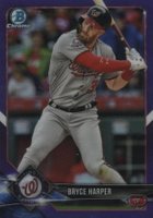 2018 Bowman Chrome #84 Bryce Harper Purple Refractor Baseball Card