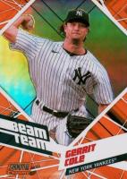 2021 Topps Stadium Club Chrome Beam Team #BTC8 Gerrit Cole Orange Refractor Baseball Card