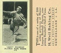 1916 Weil Baking Co. #173 Jeff Tesreau Baseball Card