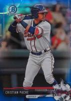 2017 Bowman Draft #BDC40 Cristian Pache Chrome-Blue Refractor Baseball Card