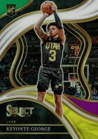 2023 Panini Select #295 Keyonte George Green/White/Purple Prizm Basketball Card