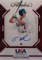 2023 Panini Flawless USA Gems Signatures #GSRDP Dustin Pedroia Baseball Card