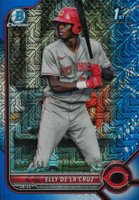 2022 Bowman Mega Box Chrome #50 Elly de La Cruz Blue Refractor Baseball Card