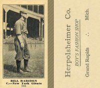 1916 Herpolsheimer Co. #141 Bill Rariden Baseball Card
