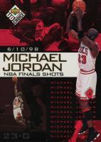 1998 Upper Deck Choice Preview NBA Finals Shot #4 Michael Jordan 6/10/98 Basketball Card