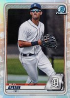2020 Bowman Draft #BD180 Riley Greene Chrome-Refractor Baseball Card