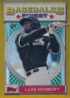 2020 Finest Flashbacks #59 Luis Robert Gold Refractor Baseball Card