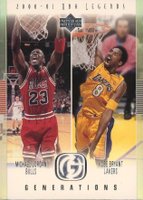 2000 Upper Deck Legends Generations #G1 Michal Jordan/Kobe Bryant Basketball Card