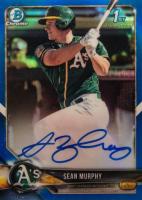 2018 Bowman Chrome Prospects Autographs #CPASMU  Sean Murphy Blue Refractor Baseball Card