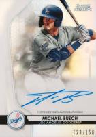 2020 Bowman Sterling Prospect Autographs #MB Michael Busch Refractor Baseball Card