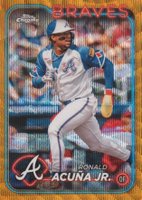 2024 Topps Chrome #250 Ronald Acuna Jr. Gold Wave Baseball Card