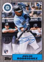 2022 Topps Update 1987 Topps Baseball Autographs #87BAJR Julio Rodriguez Black Baseball Card