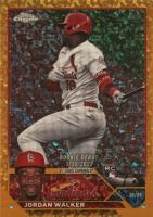 2023 Topps Chrome Update #USC150 Jordan Walker Gold Mini Diamond Refractor Baseball Card