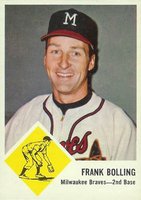 1963 Fleer #44 Frank Bolling Baseball Card
