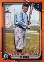2024 Bowman Draft #BDC201 Ty Cobb Retrofractor-Orange Baseball Card