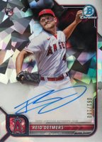 2022 Bowman Chrome Rookie Autographs #CRARD Reid Detmers Atomic Refractor Baseball Card
