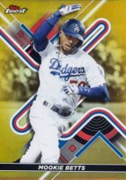 2022 Topps Finest #59 Mookie Betts Gold Refractor Baseball Card
