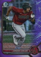 2022 Bowman Mega Box Chrome #235 Jordan Lawlar Purple Refractor Baseball Card