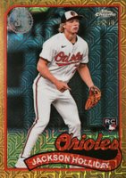 2024 Topps Silver Pack 1989 Chrome Promo #62 Jackson Holliday Update-Gold Refractor Baseball Card
