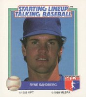 1988 Starting Line Up Talking Baseball # Ryne Sandberg Baseball Card