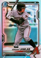 2021 Bowman Draft #BDC194 Jordan Lawlar Chrome-Sky Blue Refractor Baseball Card
