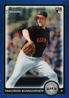 2010 Bowman Chrome Draft Picks #BDP9 Madison Bumgarner Blue Refractor Baseball Card