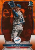 2023 Bowman Chrome Sapphire Edition #2 Mookie Betts Orange Baseball Card