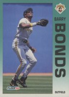 1992 Fleer #550 Barry Bonds Baseball Card