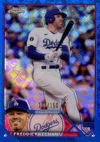 2023 Topps Chrome Logofractor Edition #5 Freddie Freeman Blue Refractor Baseball Card