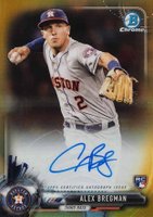 2017 Bowman Rookie Autographs #CRAAB Alex Bregman Chrome-Gold Refractor Baseball Card