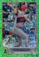 2022 Topps Chrome #1 Shohei Ohtani SP-Green Speckle Refractor Baseball Card