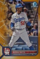 2022 Bowman Chrome #84 Mookie Betts Gold Refractor Baseball Card