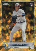2022 Topps Chrome Update Sapphire Edition #290 George Kirby Gold Baseball Card