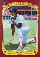 1986 Fleer Star Stickers #96 Jim Rice Baseball Card