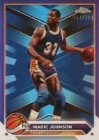 2023 Topps Chrome #97 Magic Johnson Purple Refractor Basketball Card