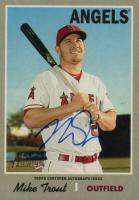 2019 Topps Heritage Real One Autographs #MT Mike Trout Bat on Shoulder Baseball Card