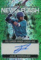 2019 Leaf Flash News Flash Autographs #JR1 Julio Rodriguez Green Baseball Card