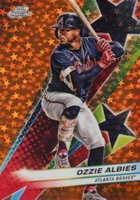 2024 Topps Chrome Cosmic Starfractor #52 Ozzie Albies Orange Galactic Baseball Card