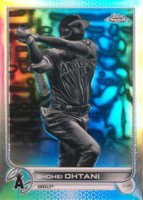 2022 Topps Chrome #1 Shohei Ohtani Negative Refractor Baseball Card