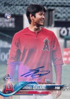 2018 Topps Update #US1 Shohei Ohtani Warm-Up Shirt-Autograph Baseball Card