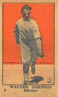 1921 Strip Card #3 Walter Johnson Baseball Card