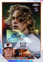 2023 Topps Chrome Logofractor Edition #2 Gunnar Henderson SP-Autograph Baseball Card