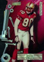 1997 Stadium Club Triumvirate #T4C Jerry Rice Refractor Football Card