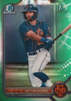 2022 Bowman Draft #BDC190 Jett Williams Chrome-Green Refractor Baseball Card