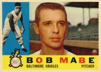 1960 Topps #288 Bob Mabe Baseball Card